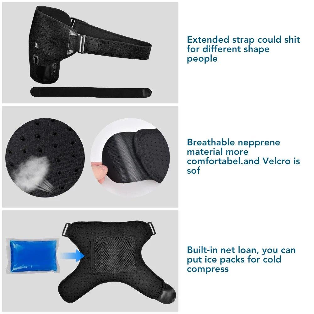 Термотерапия, плечевой бандаж, регулируемый плечевой пояс для здравоохранения, грелка унисекс, грелка для замороженного плеча, бурсит, штамм