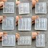 Transparent Nail Art Template with Box Silicone Template New Nail Art Molds Nail Decoration