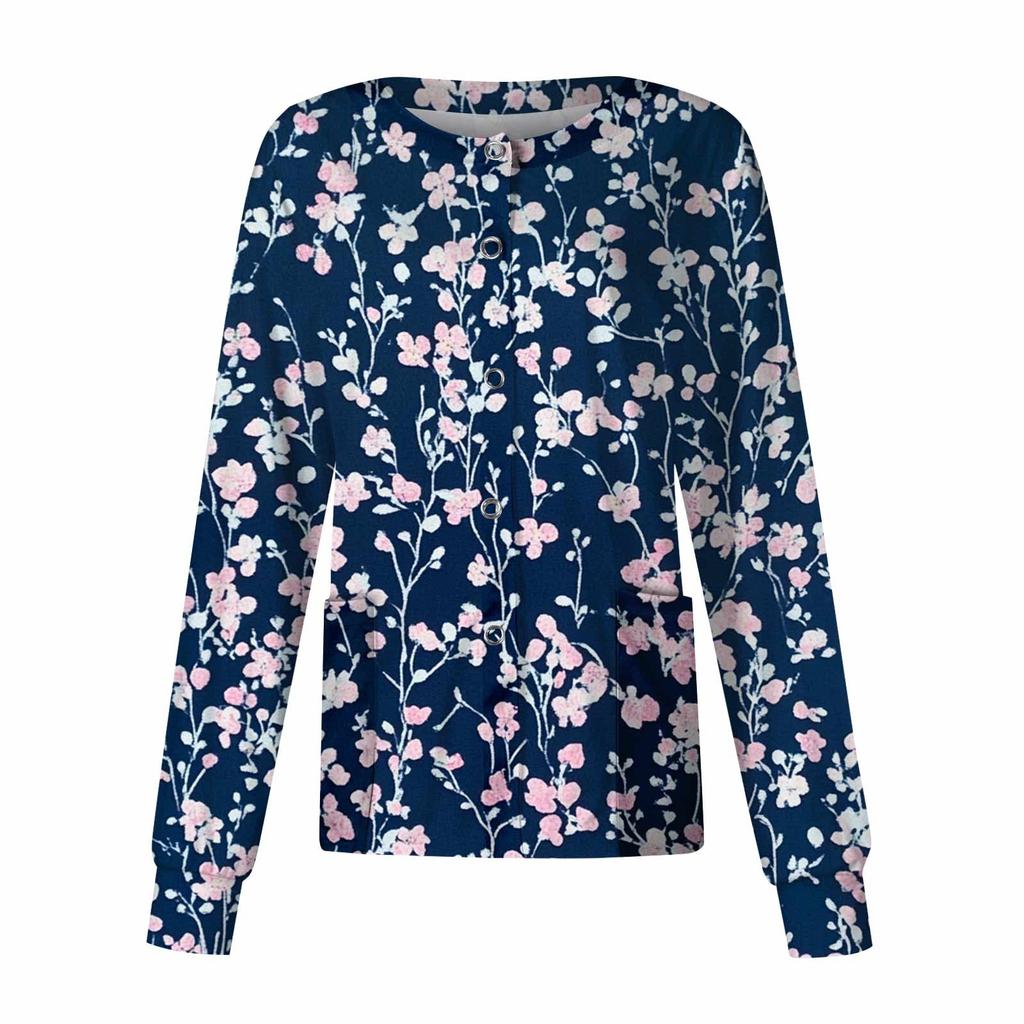 Женский однобортный защитный комбинезон с длинным рукавом и карманом, рабочий воротник-стойка, кардиган, куртка, топ