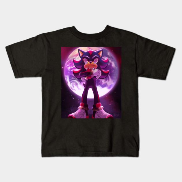 Boys Girls Soft Cotton Graphic Tees Shadow The Hedgehog - Sonic Movie 3 T-shirt Breathable Daily School Wear Kids T-Shirts