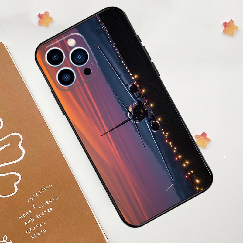 Чехол для телефона с изображением самолета для iPhone 17 Pro Max 14 11 15 16 Pro Max 13 12 mini 16 Plus 16e 17 Air Funda