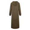 Women's Casual Solid Color Long Sleeve Hoodie Long Dress