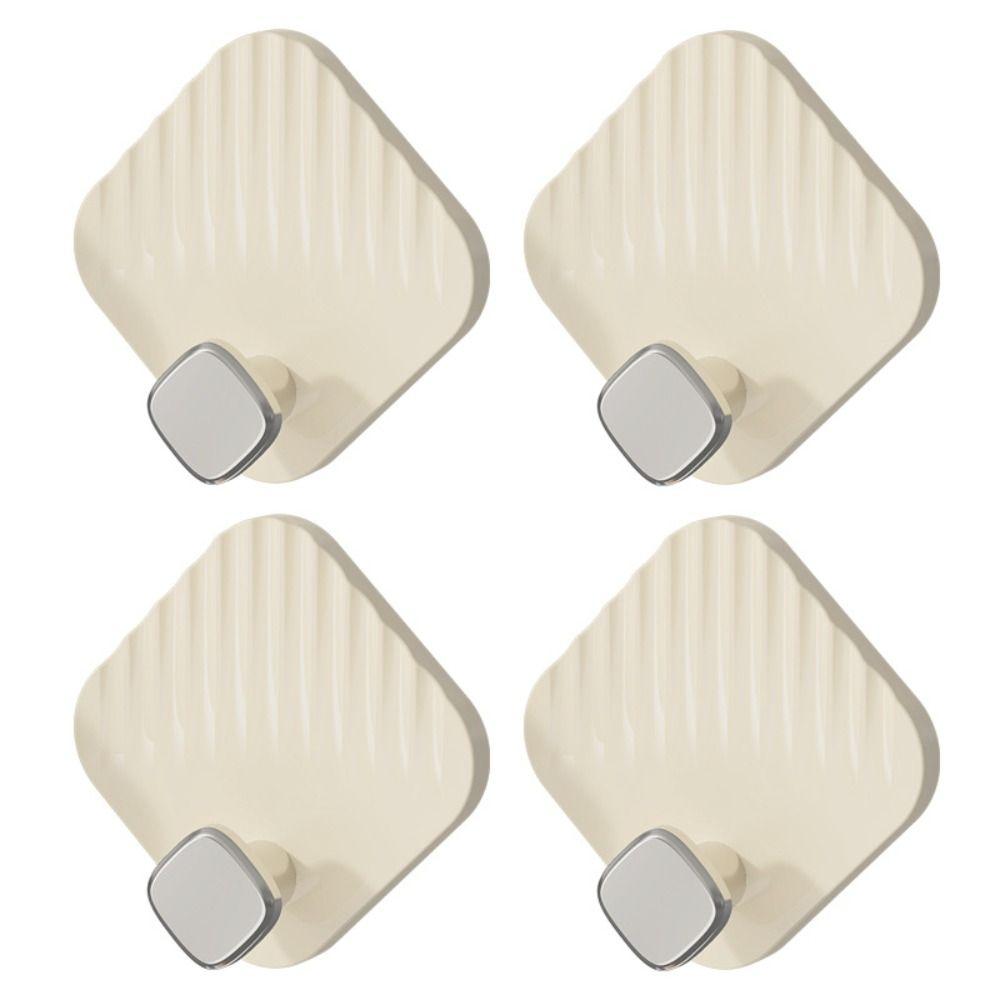 4 шт., самоклеящиеся крючки для настенного крепления, водонепроницаемые крючки для ключей, настенная прозрачная вешалка для полотенец, вешалка для пальто, задняя дверь