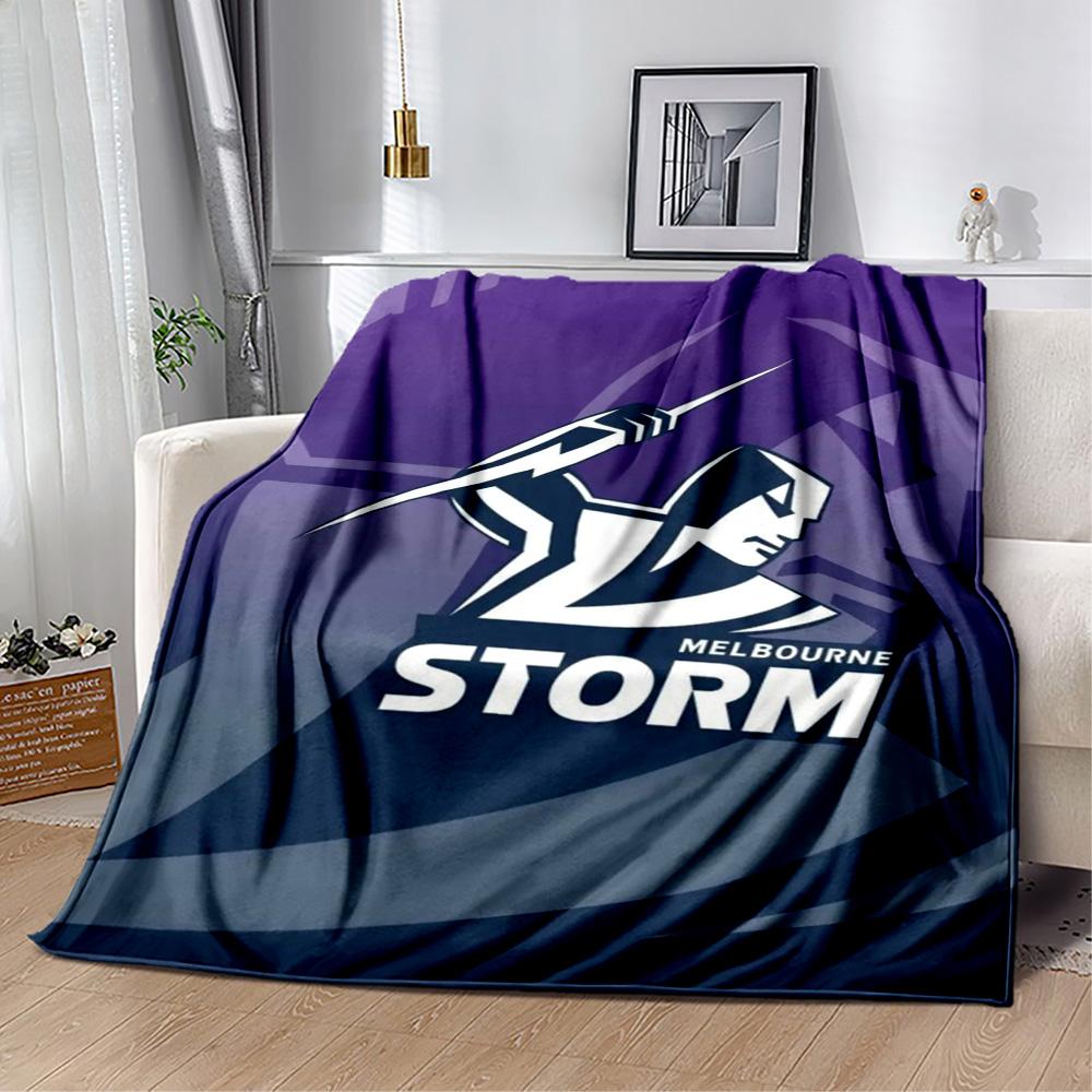 Melbourne Storm Team Logo blankets Suitable for sofas, travel, living rooms also a good gift for friends and family Suitable for all seasons.