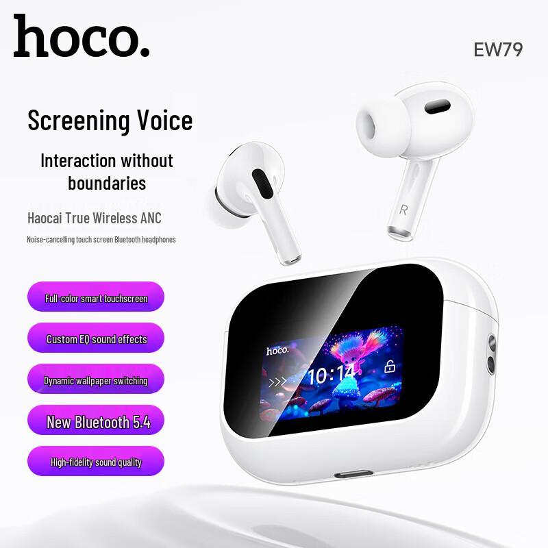 Беспроводные Bluetooth-наушники HOCO EW79 с цветным экраном