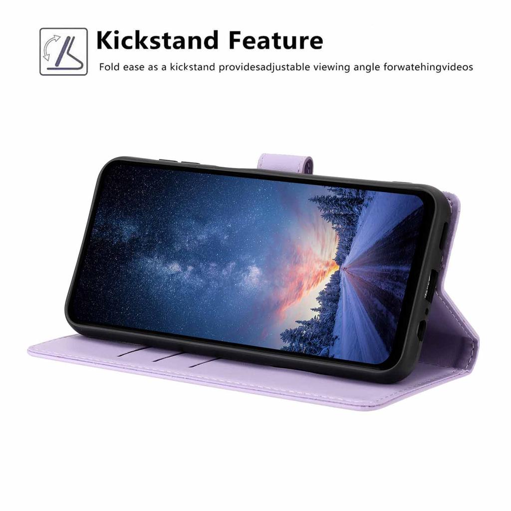 Для Samsung Galaxy A37 5G Чехол-подставка с узором "Дерево и кошка", кошелек из ПУ-кожи, защитная крышка для телефона с ремешком на запястье
