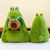 Cartoon Transformable Capybara Plush Toy Detachable Stuffed Animal Pillow Gift