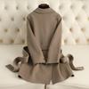 Spring New Wool Coat Women's Fashion High-end Double-sided Zero Cashmere Woolen Coat