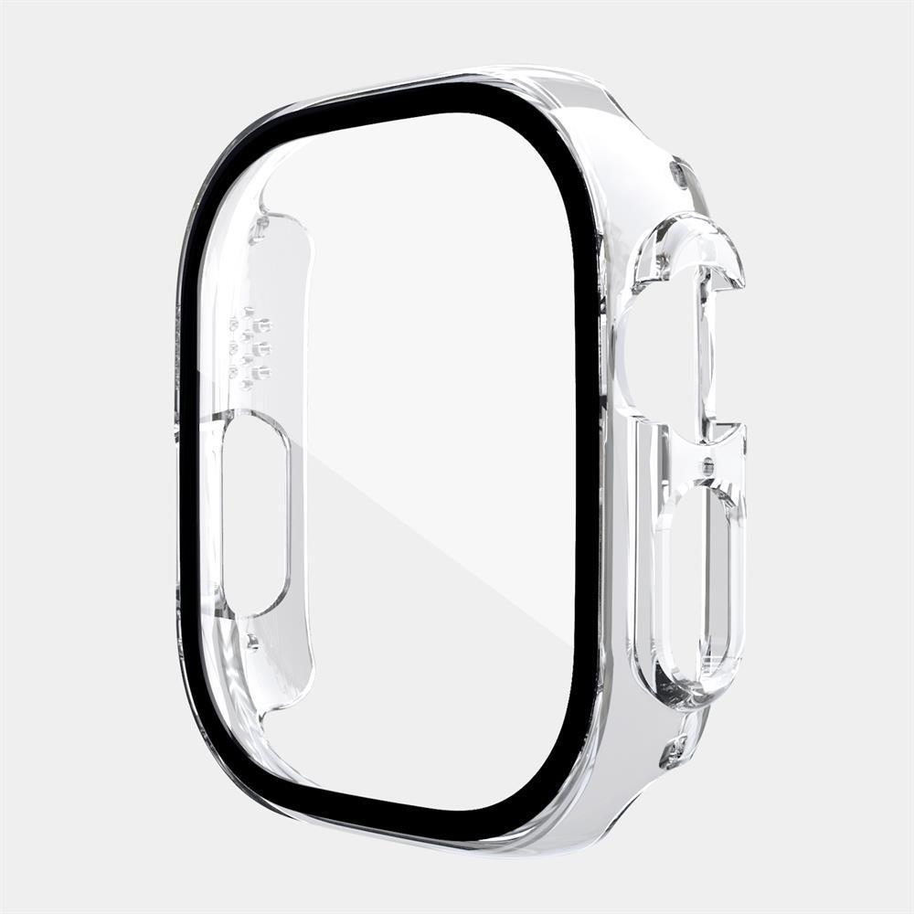 Пленка с чехлом из ПК для Apple Watch Ultra 9 8 7 49 мм 41 мм 45 мм SE 6 5 4 3 2 1 40 мм 44 мм 42 мм 38 мм Защитная пленка из закаленного стекла для экрана, бампер
