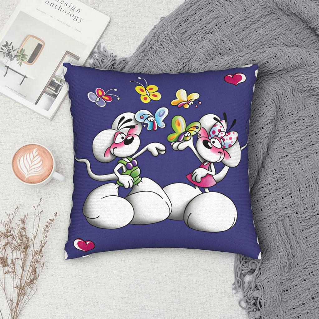 Diddl Pimboli Pillow Case Comfy Pillow Cover Retro Trendy Pillowcases For Sofa Home Decoration