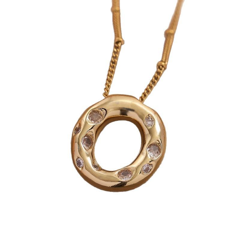 Ladies' Diamond Metal Necklace, Heavy Craftsmanship Premium Design Initial Necklace, Gift for Women, Holiday Present, Party Jewelry.