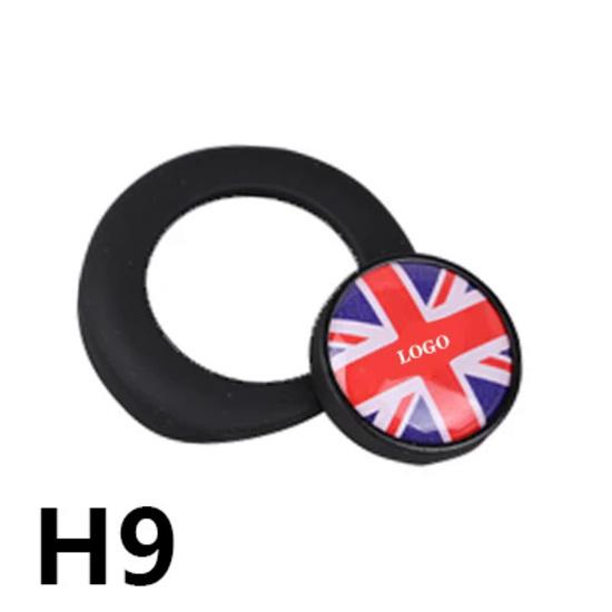 Одна кнопка «Пуск», декоративная наклейка для автомобиля, серебристый и черный металлический материал, эпоксидная смола, узор для MINI COOPER R55 R56 R60 R61