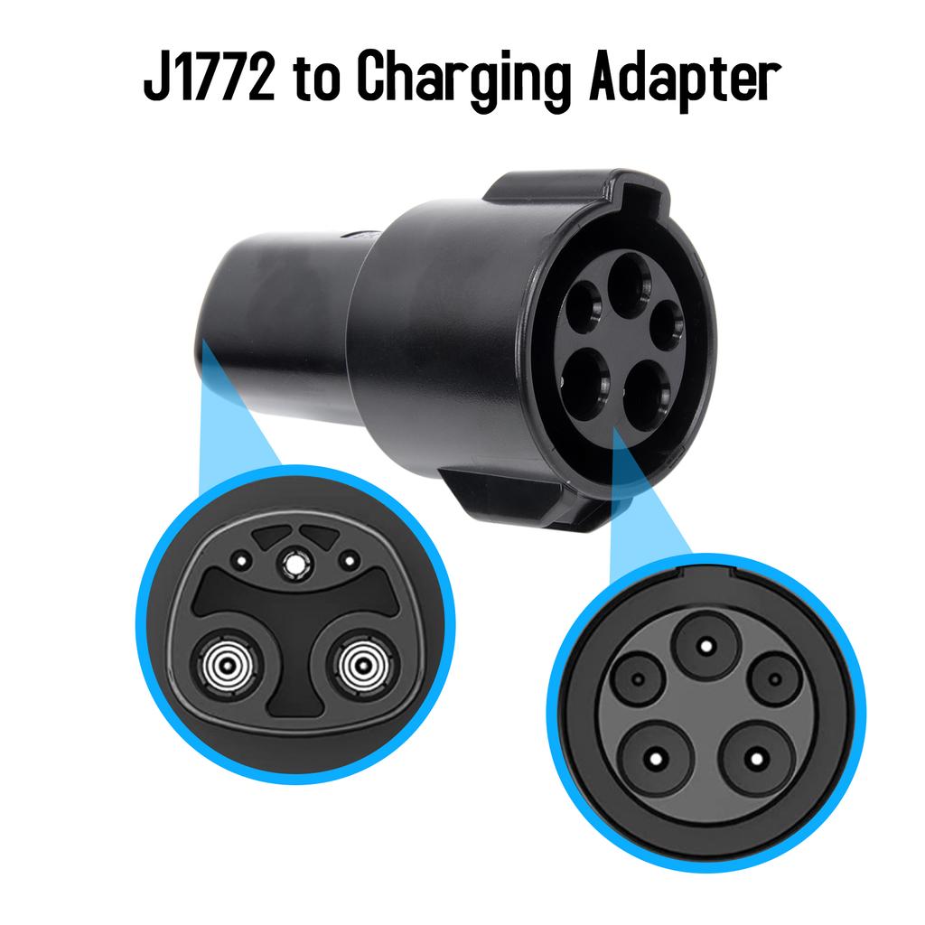 J1772 To Charging Adapter Fit for Tesla Model 3/S/X/Y, 80 Amp / 240V AC    Compatible with SAE