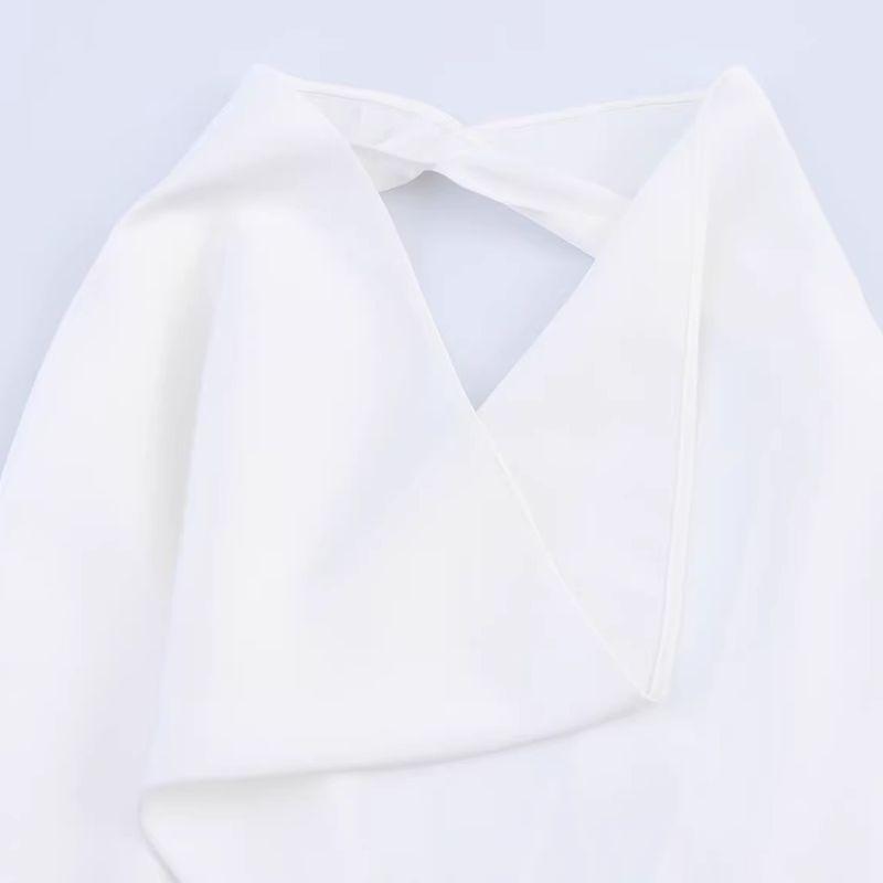 Kaslead New Women Clothes Western Style Fashion Simple and Versatile Neck Collar Top 2649074