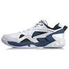 Li Ning низкие кроссовки для бадминтона мужские туфли белые синие AYTN003-4
