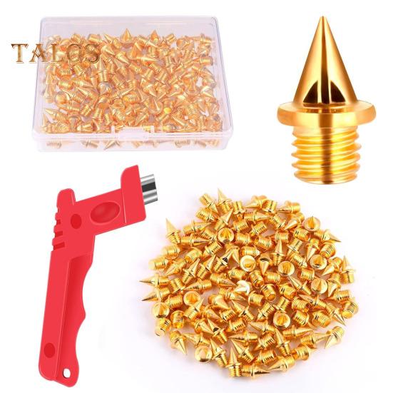 120 шт. 1/4-дюймовые шипы для спортивной обуви из нержавеющей стали в форме пирамиды, сменные шипы с ключом для шипов для бега по пересеченной местности, спринта