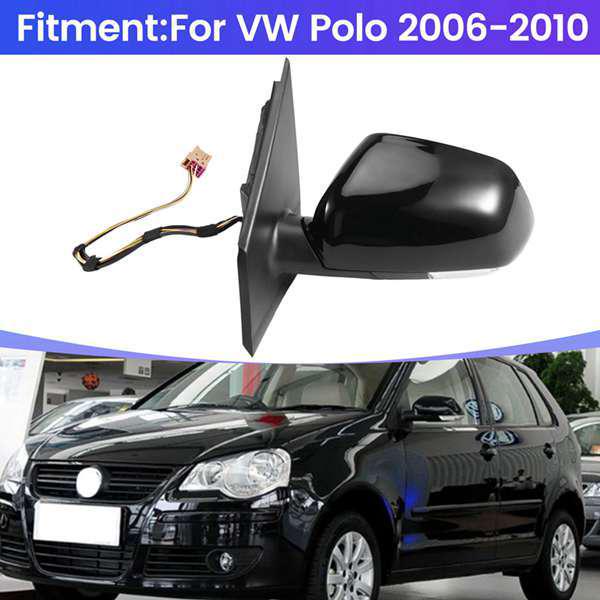 Левое электрическое зеркало заднего вида с указателем поворота для Volkswagen Polo 2006-2010