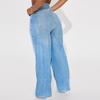 Женские джинсы с широкими штанинами, высокая талия, эластичные, бойфренды, джинсовые брюки, прямой крой, свободные, мешковатые, с карманами