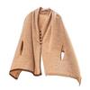Autumn Nico Stole Poncho Kinomi Colors Merino Wool Stylish for Women [Saifuku Co., Ltd.] (5 Available) Cardigan, Thick, Fall/Winter Throw, (Mocha) #07