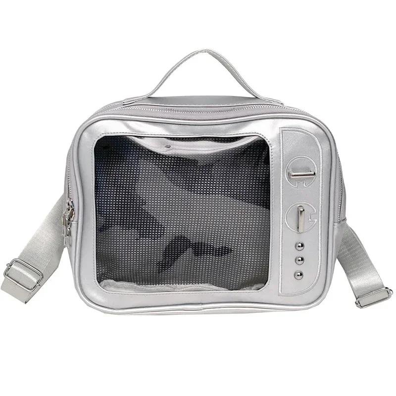 Ita Bag Cute Girl Shoulder Bag Transparent Pocket Television Design Backpack Trend Crossbody Bag Popular TV Design Ulzzang