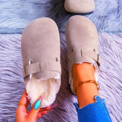 Новые домашние повседневные тапочки женские зимние уличные флисовые теплые тапочки низкие мюли модная обувь для женщин удобные шлепанцы женские