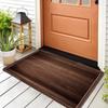 Деревянный приветственный придверный коврик, моющийся ковер для улицы и помещения, для украшения дома, напольный коврик для входной двери, прихожей, ванной комнаты