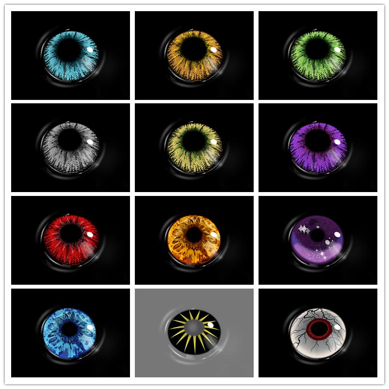 Eyeshare Цветные контактные линзы для косплея для глаз Ayy Series Контактный макияж Sharingan Beauty Красные контактные линзы Косметические цветные линзы для глаз