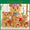 Butter Glasses Bear Plush Toy Cartoon Stuffed Animal Doll Decoration Gift Kids