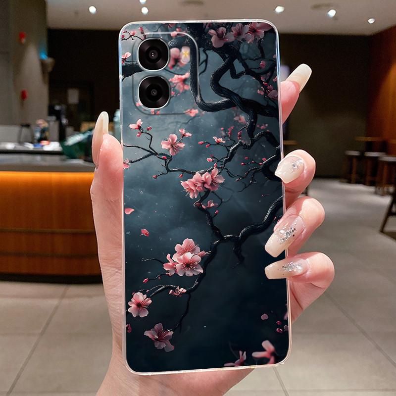 Чехол для OPPO A6X 4G A6 Цветок Бабочка Защитный Чехол OPPOA6X 5G CPH2823 CPH2819 Прозрачный Мягкий Силикон ТПУ Чехол для Телефона
