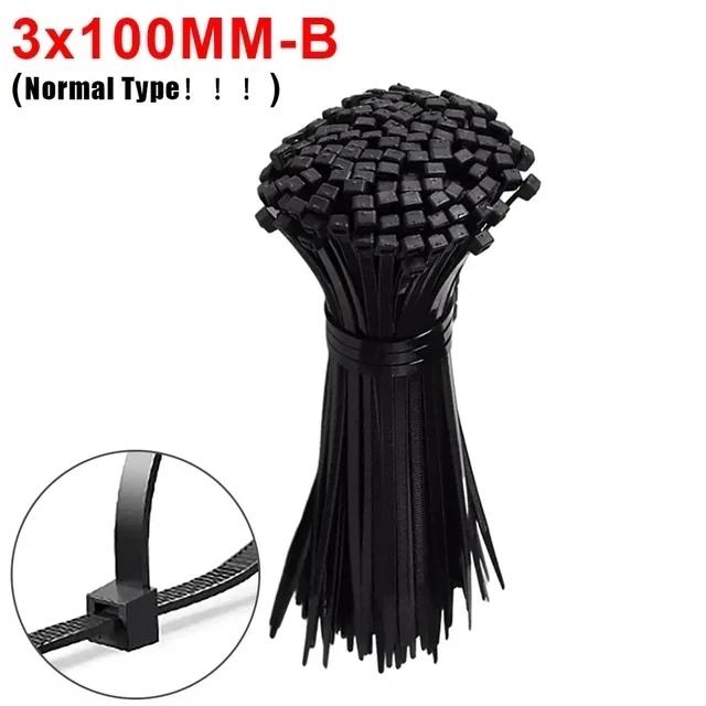 Screw Mount Cable Ties Set Nylon Heavy Duty Adjustable Self Locking Cord Zip Tie Screw Hole Wire Organizer Fastening Loop Straps