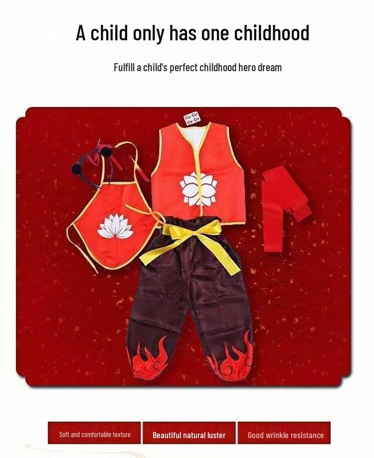 Костюм для косплея Нежа Демон Ребенок для детей - Унисекс Набор для детского праздника