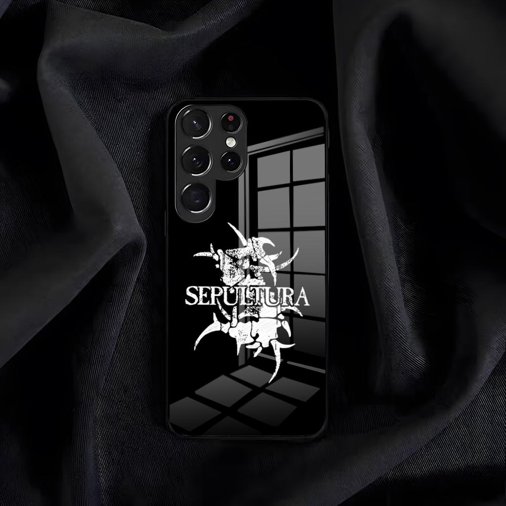Чехол для телефона Sepultura Для Samsung S26 S25 Edge S24 S23 S22 S21 S20 Ultra Plus FE Стеклянная крышка