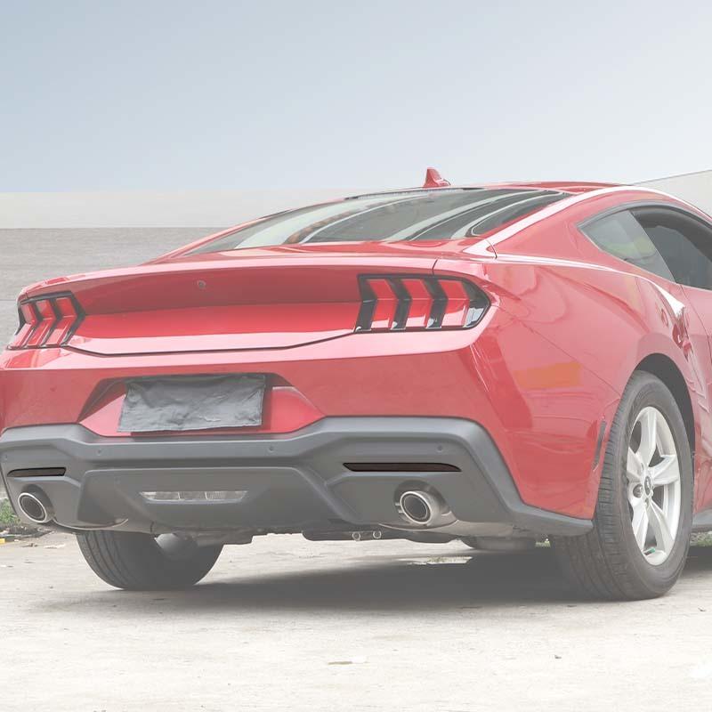 Автомобильные задние противотуманные фары декоративные крышки ABS украшения для Ford Mustang 2024 Up внешние аксессуары, матовый черный