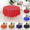 10Pcs Plastic Table Cloth 84 Inch Disposable Tablecloth Easy Cleaning Round Table