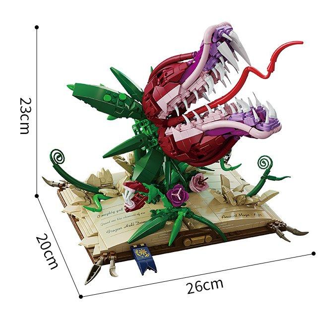 Piranha Magic Book Building Block Set, Challenging Assembly Flower Model, Educational Toy Gift for Kids, Multicolor