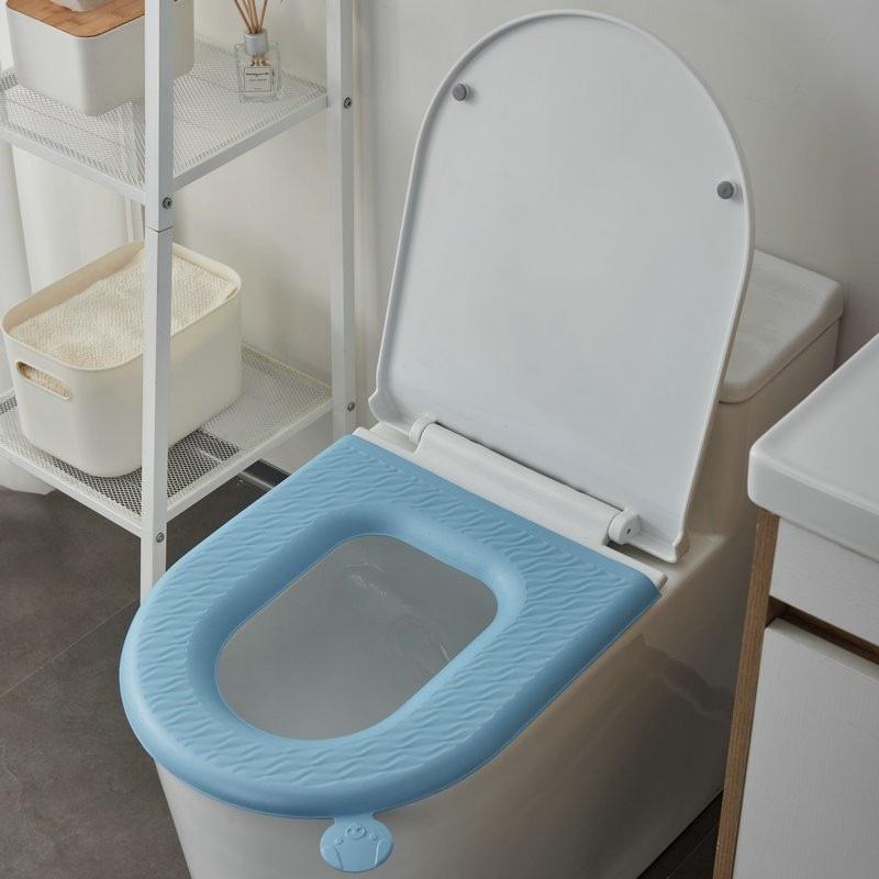 Universal EVA Waterproof Toilet Seat Covers for Kids Simplicity Solid Color Washable Soft Silicone Foam Toilet Seat Cushion