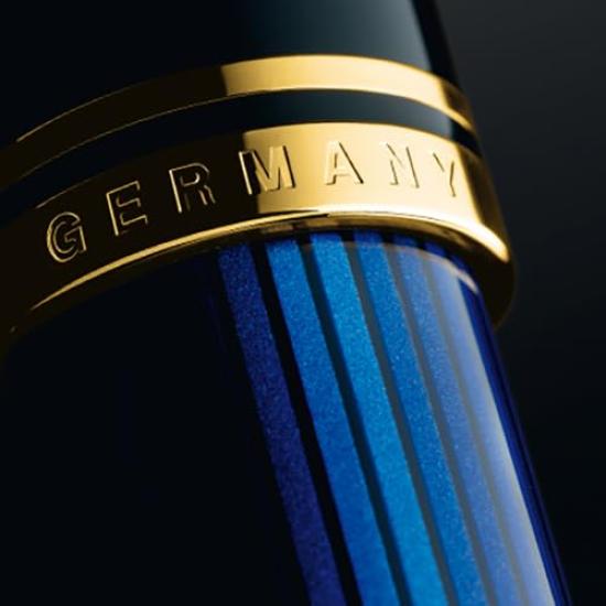 Pelikan Pelikan Fountain Pen EF Extra Fine Font Blue Stripe Souveraine M600 Genuine Imported Product