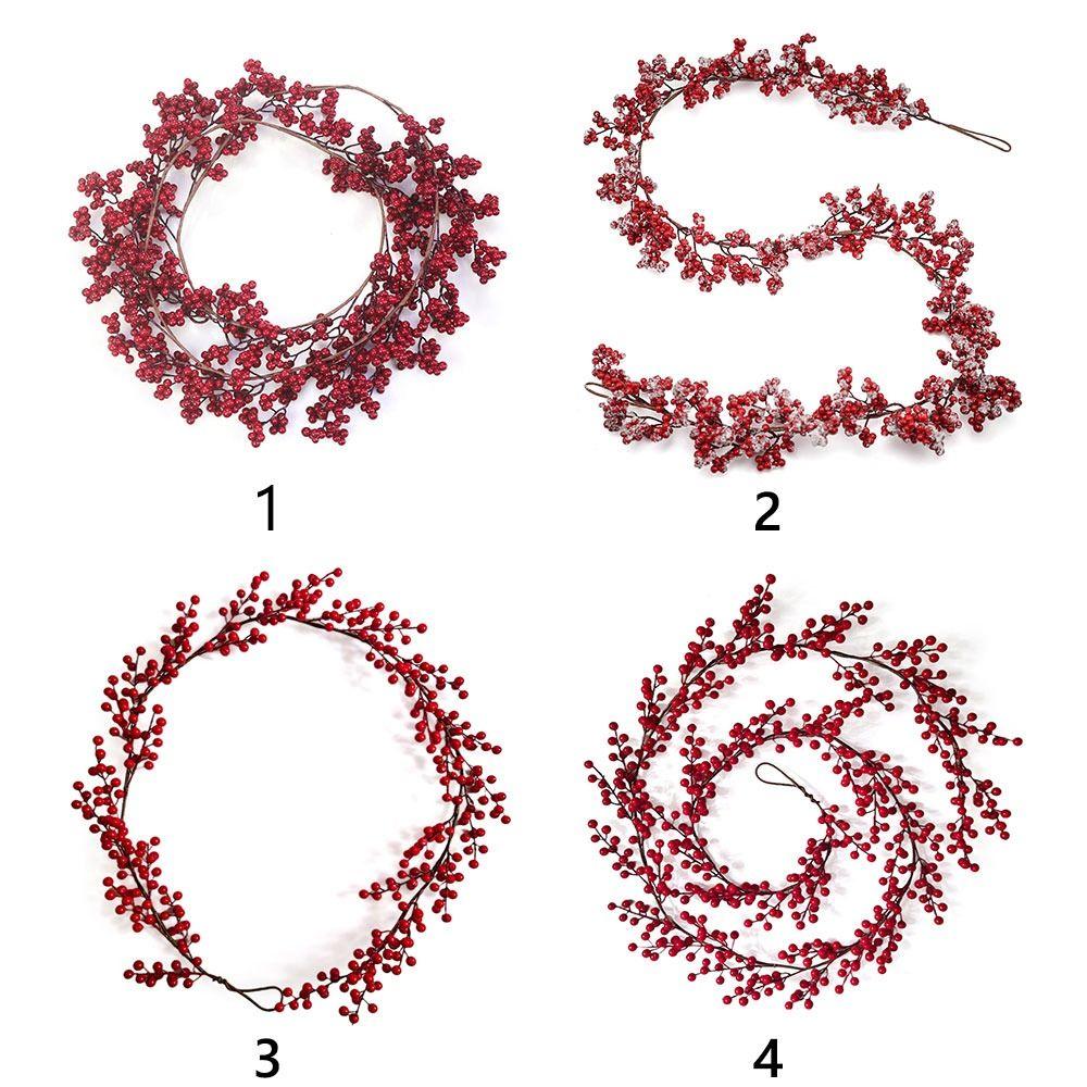 Красная Ягода Красные Ягоды Лоза DIY Аксессуары Искусственные Растения Высококачественный Подвесной Венок Фестиваль