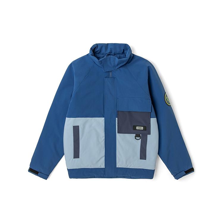 Kappa Letter Colorblock Hooded Puffer Jacket Unisex Couple's K0BY2MM01D