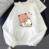 Bubu and Dudu Hoodie Love Heart Women Aesthetic Graphic Kawaii Bubble Tea Hoodies Autumn Winter Anime Harajuku Sweatshirts Tops