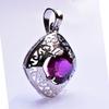 Natural Purple Sapphire Pendant 33 ct 925 Sterling Silver Cushion Gem September Birthday Birthstone