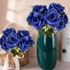 2 шт. букет искусственных роз, растения, шелковые цветы со стеблем, композиция для кухни, ко Дню святого Валентина, домашний декор, центральные элементы, цветочная композиция