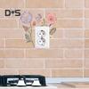 Flower Switch Sticker Removable Self-adhesive Waterproof PVC Living Room Bathroom Light Switch Wall Socket Outlet Decoration Decal