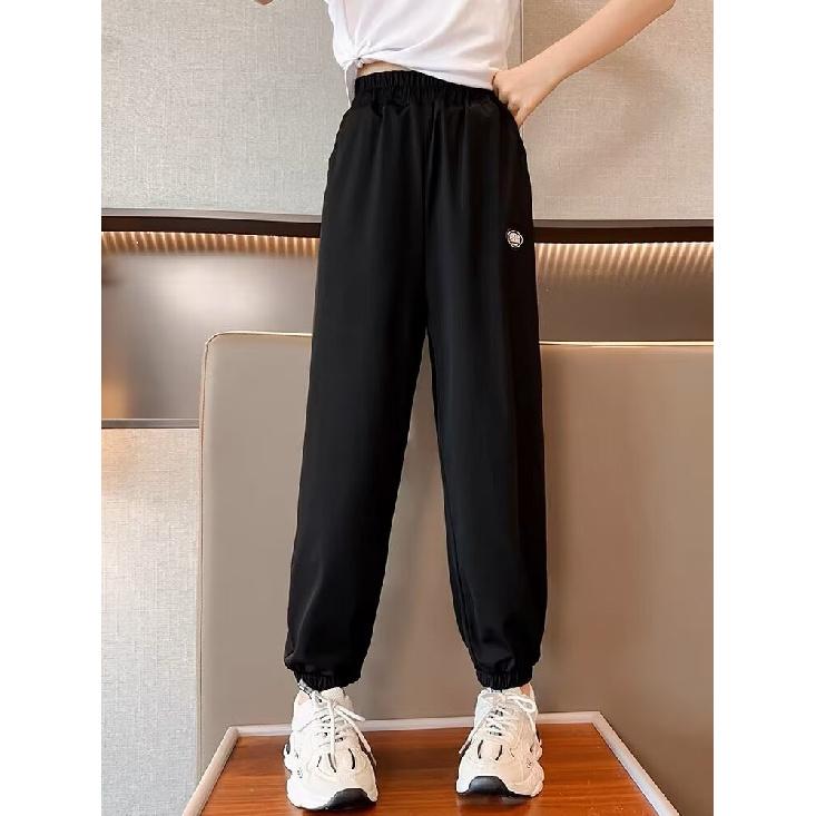 Брюки для мальчиков весна-лето-осень Брюки для детей и подростков Тонкие детские спортивные прямые брюки Модные брюки с тремя полосками Модные