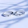 New Adjustable Size Ring Sun Moon Couple Ring Simple Silver Open Ring Men's and Women's Couple Engagement Jewelry Gifts