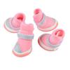 4pcs Dog Booties Summer Stylish Breathable Mesh Slip Resistance Dog Paw Protecto for Outdoor Hiking Walking