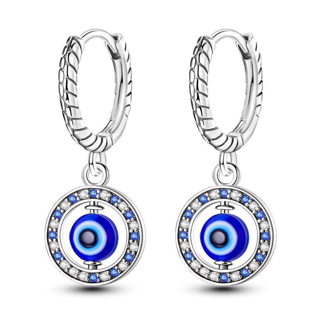 New 925 Sterling Silver Earrings Crystal Me Pave Circular U-shape Stars Hoop Earring for Women Making Jewelry Gift Dropshipping