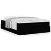 Ottoman Bed with Mattress Black 140x190 cm Faux Leather