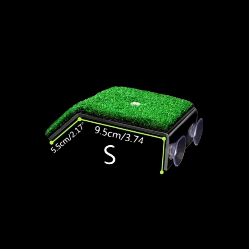 Reptile Basking Platform - Realistic Turtle Climbing Island with Drying Ramp for Aquarium & Fish Tank Decoration