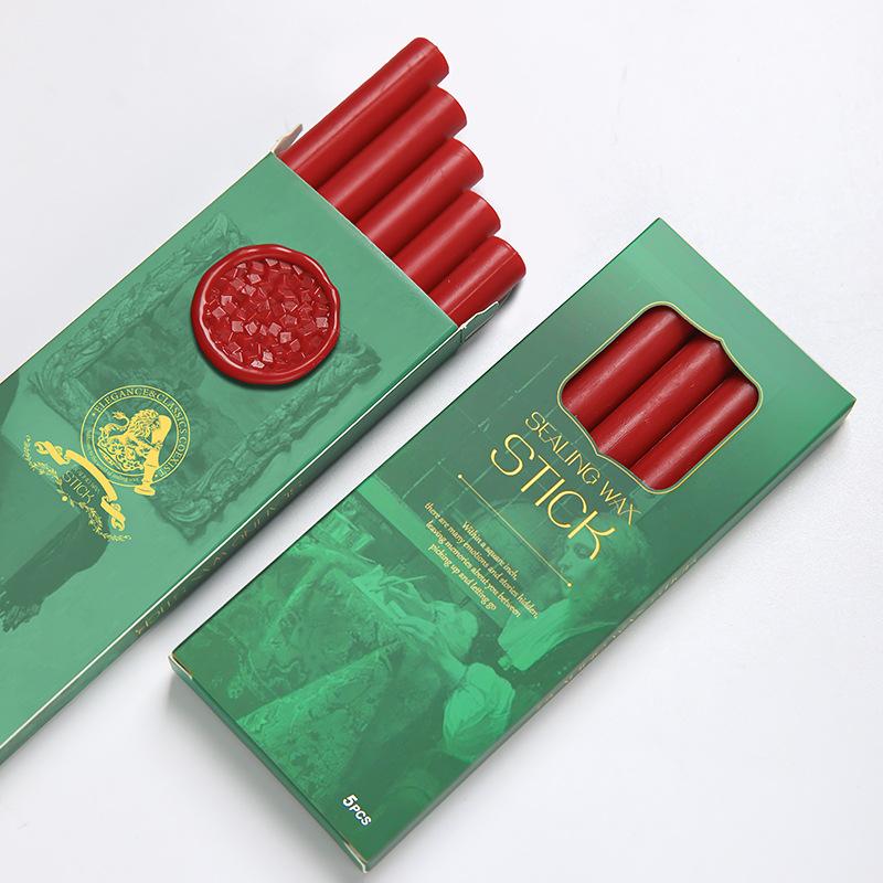 5PCS/Pack Boxed Wax Seal Sticks, Fire Paint Wax Stick Multi-color for You to Choose, Can be Used with Glue Gun